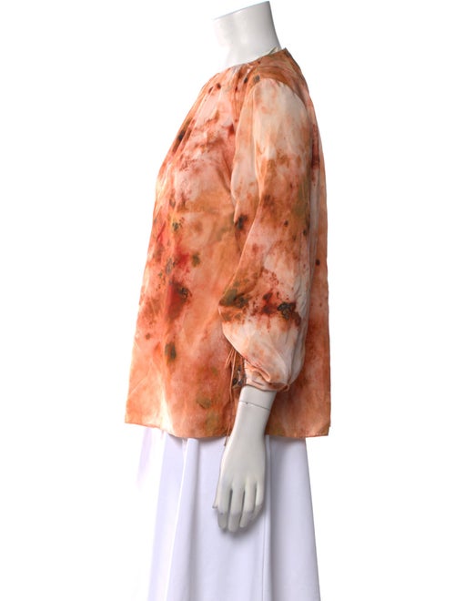 Jason Wu Collection Tie-Dye Print Crew Neck Blouse