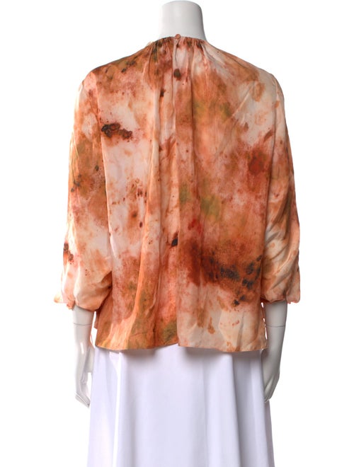 Jason Wu Collection Tie-Dye Print Crew Neck Blouse