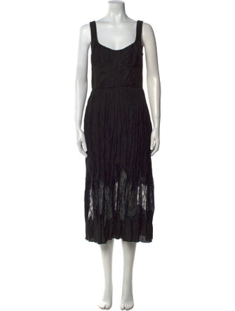 Jason Wu Collection Scoop Neck Midi Length Dress