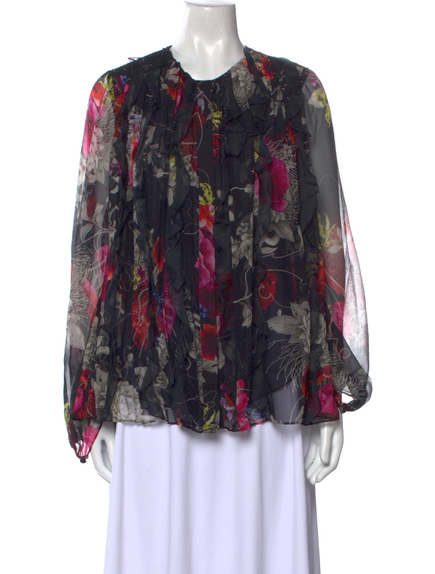 Jason Wu Collection Silk Floral Print Blouse