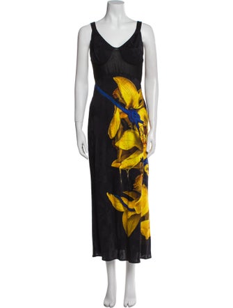 Jason Wu Collection Floral Print Long Dress