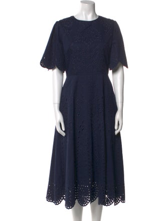 Jason Wu Collection Crew Neck Midi Length Dress