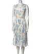 Jason Wu Collection Floral Print Midi Length Dress