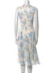 Jason Wu Collection Floral Print Midi Length Dress