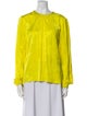 Jason Wu Collection Crew Neck Long Sleeve Blouse