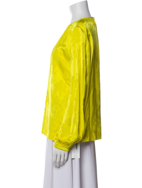 Jason Wu Collection Crew Neck Long Sleeve Blouse