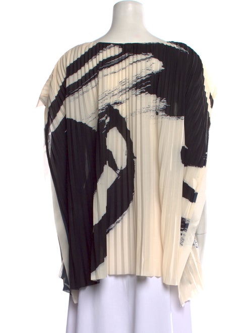 Jason Wu Collection Printed Bateau Neckline Blouse