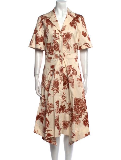 Jason Wu Collection Floral Print Midi Length Dress
