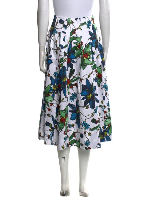 Jason Wu Collection Floral Print Midi Length Skirt