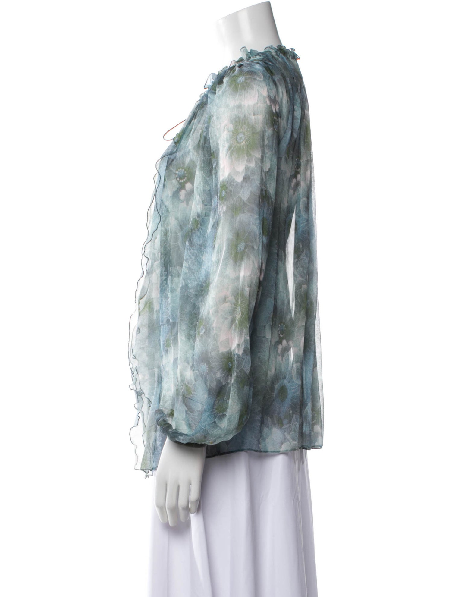 Jason Wu Collection Printed V-Neck Blouse