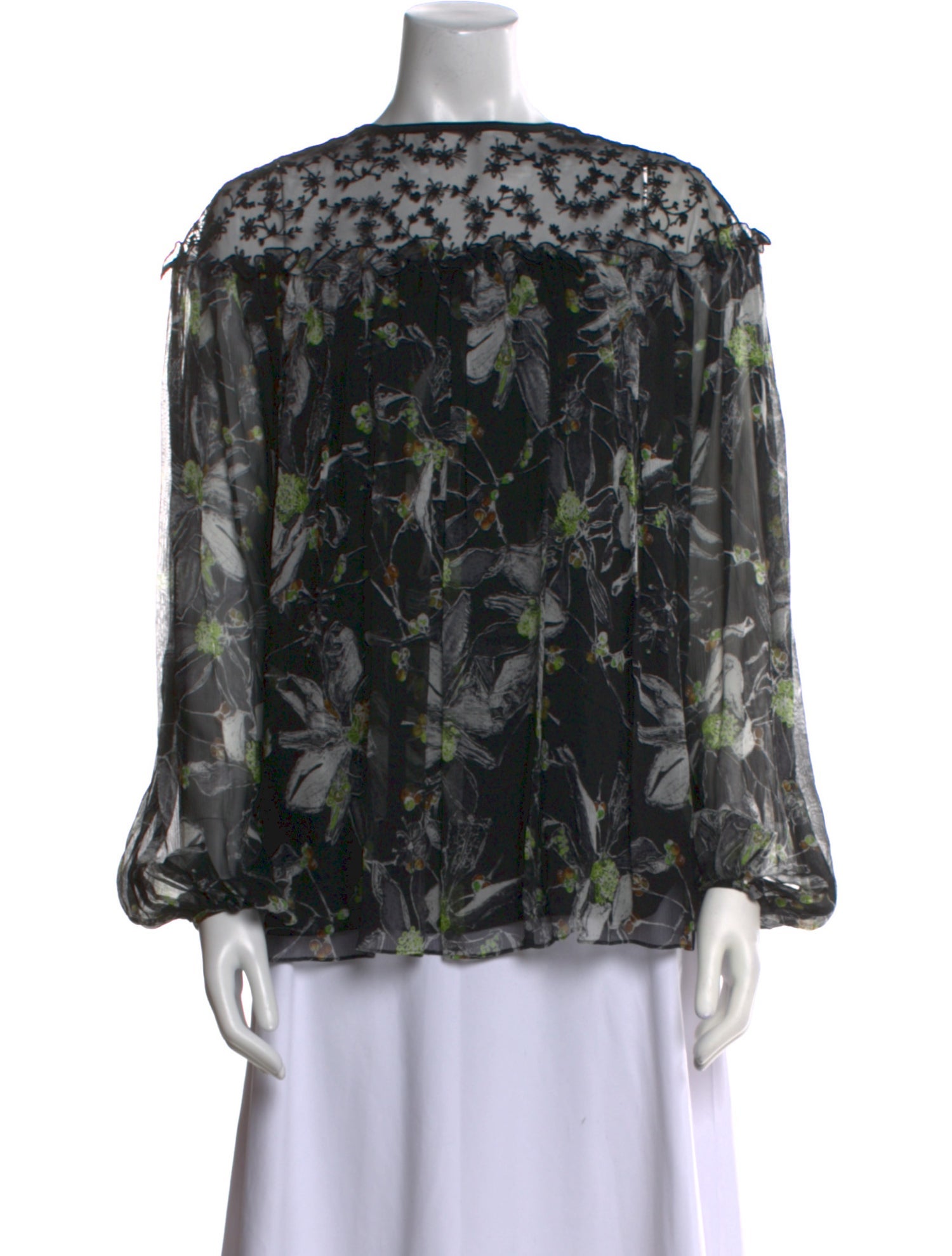 Jason Wu Collection Silk Floral Print Blouse