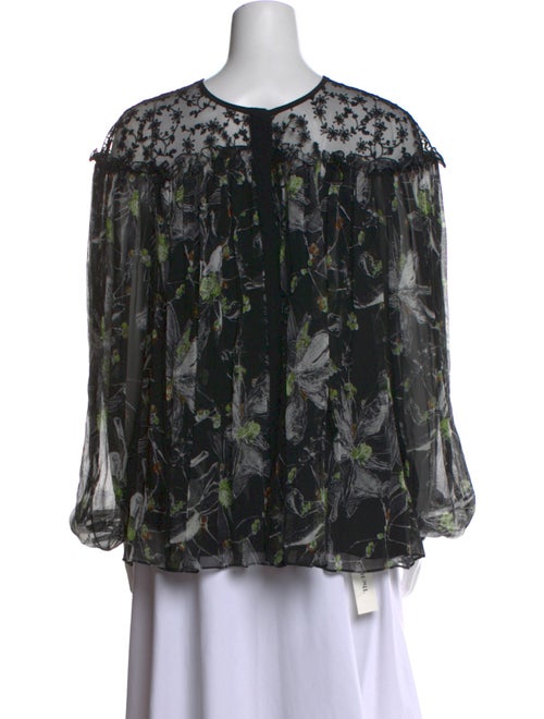 Jason Wu Collection Silk Floral Print Blouse