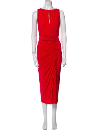 Jason Wu Collection Bateau Neckline Midi Length Dress