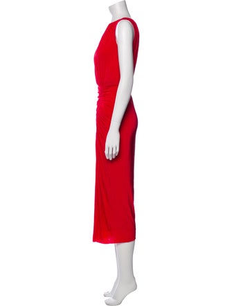 Jason Wu Collection Bateau Neckline Midi Length Dress