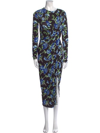 Jason Wu Collection Floral Print Midi Length Dress