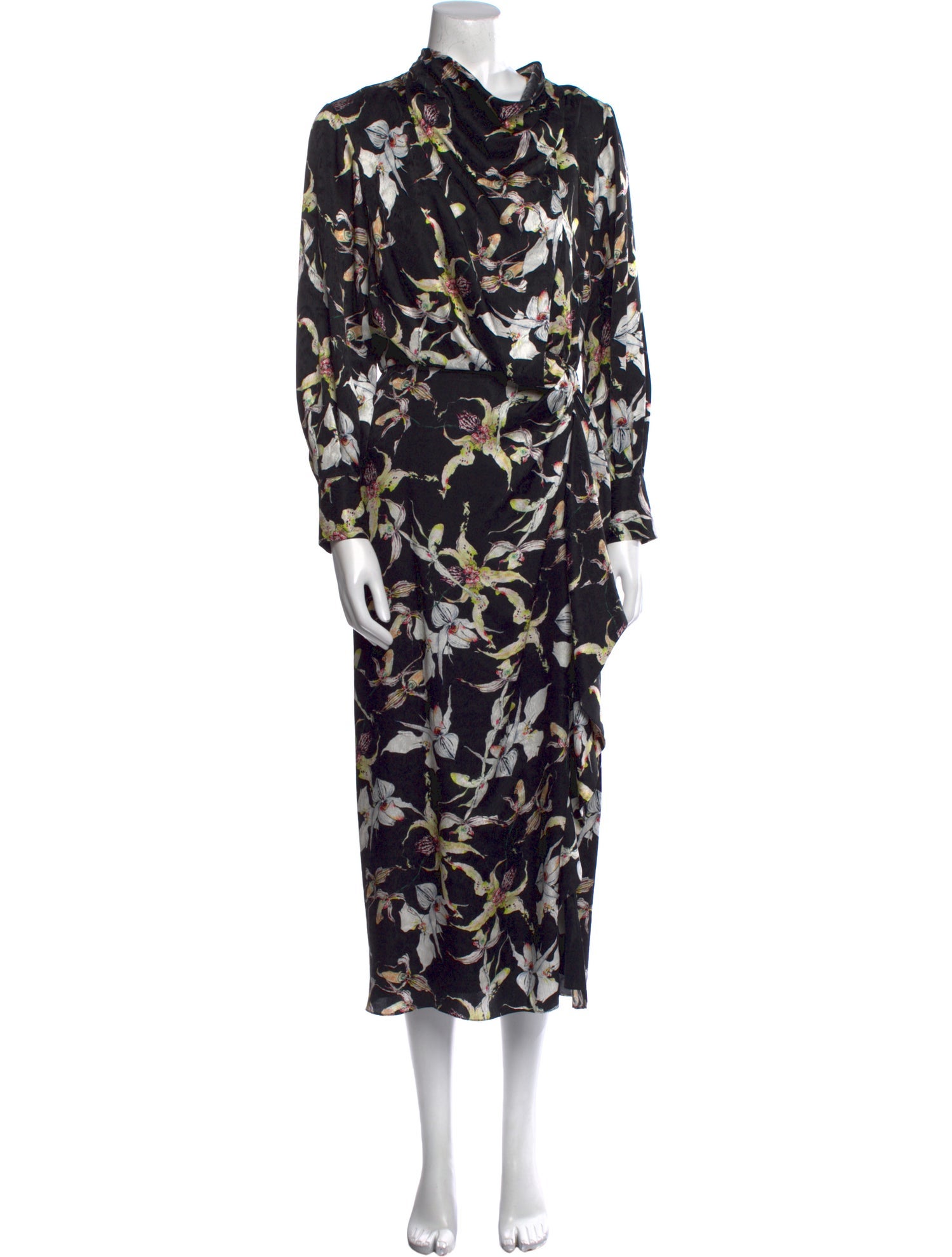 Jason Wu Collection Silk Midi Length Dress