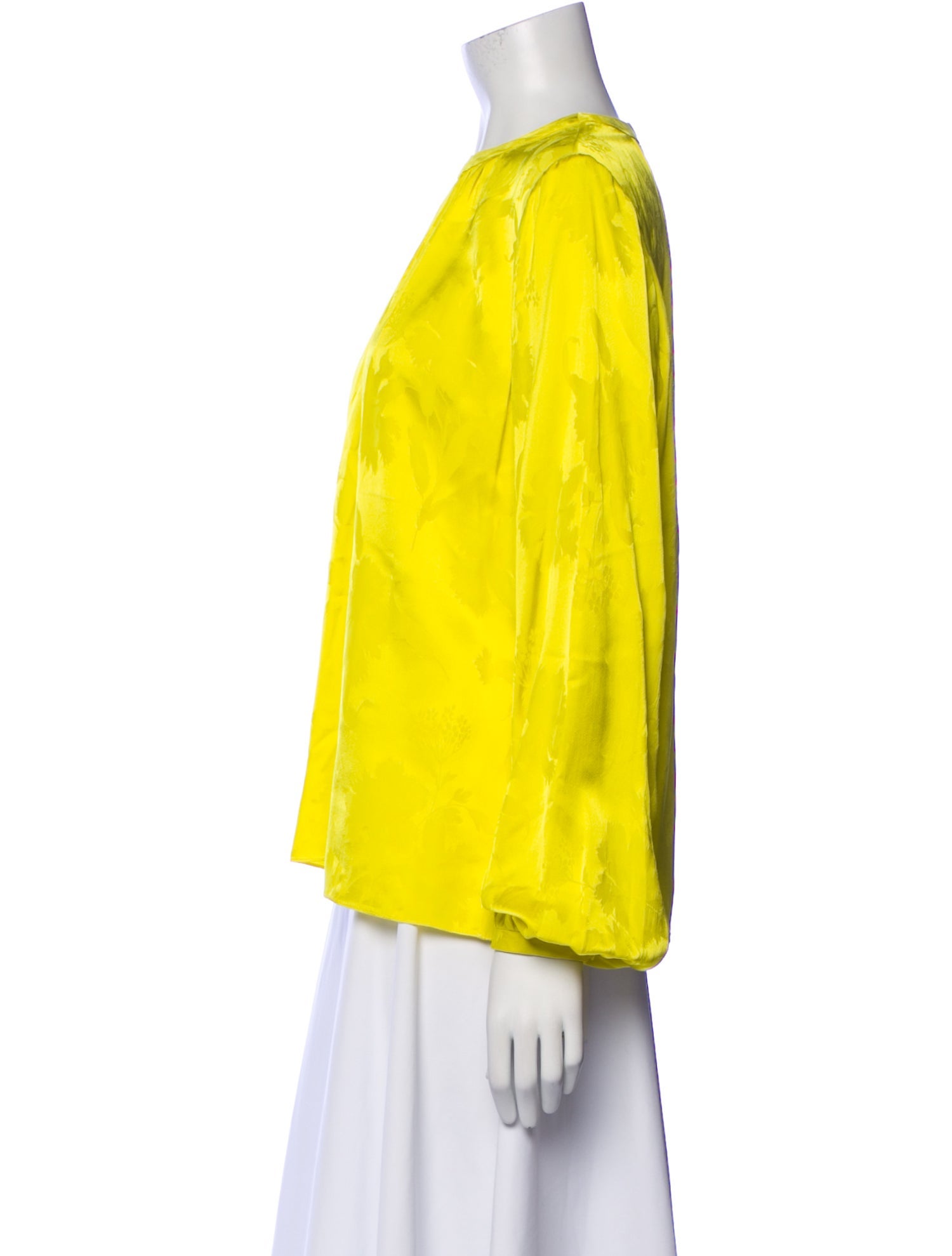 Jason Wu Collection Crew Neck Long Sleeve Blouse