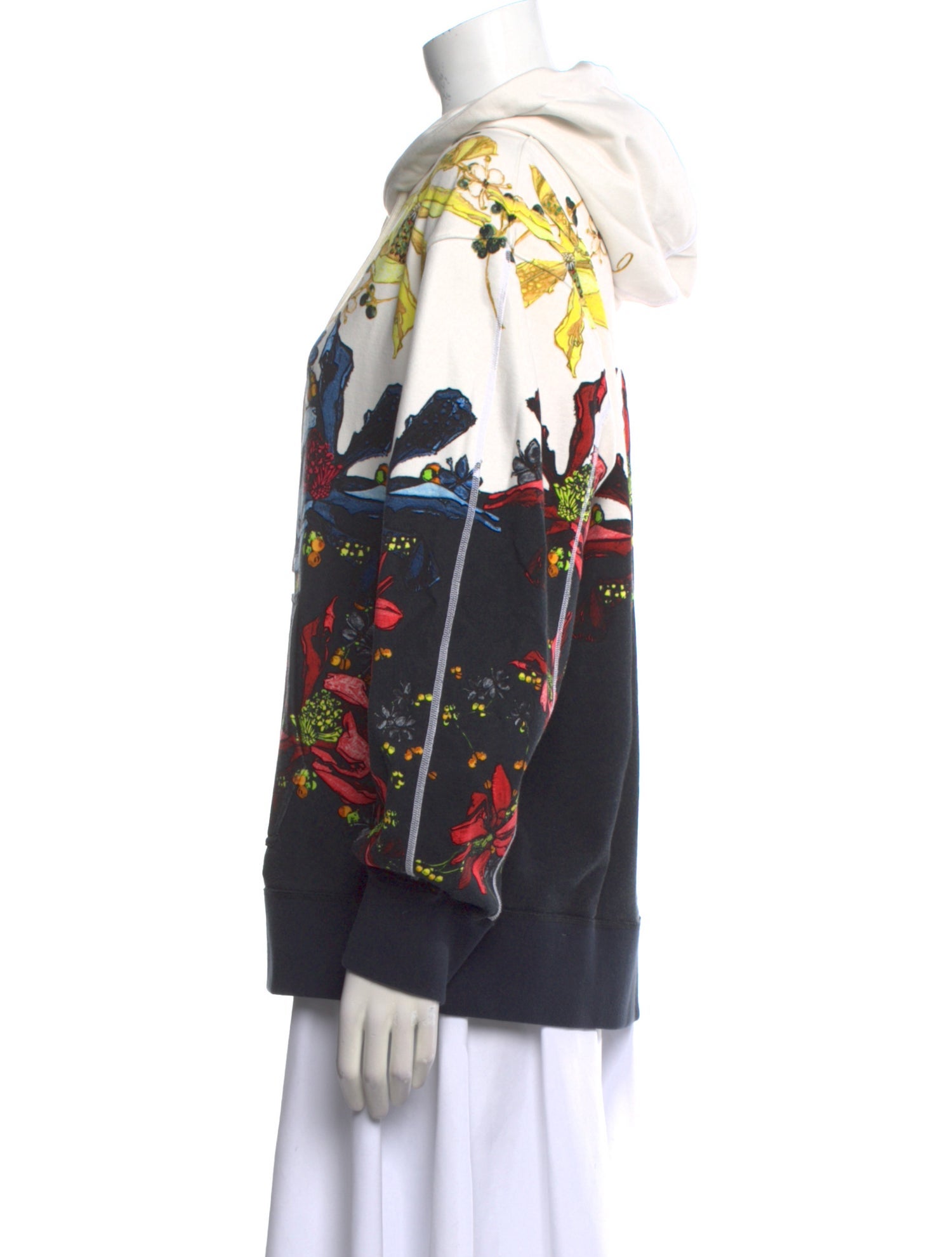 Jason Wu Collection Floral Print Bateau Neckline Sweatshirt