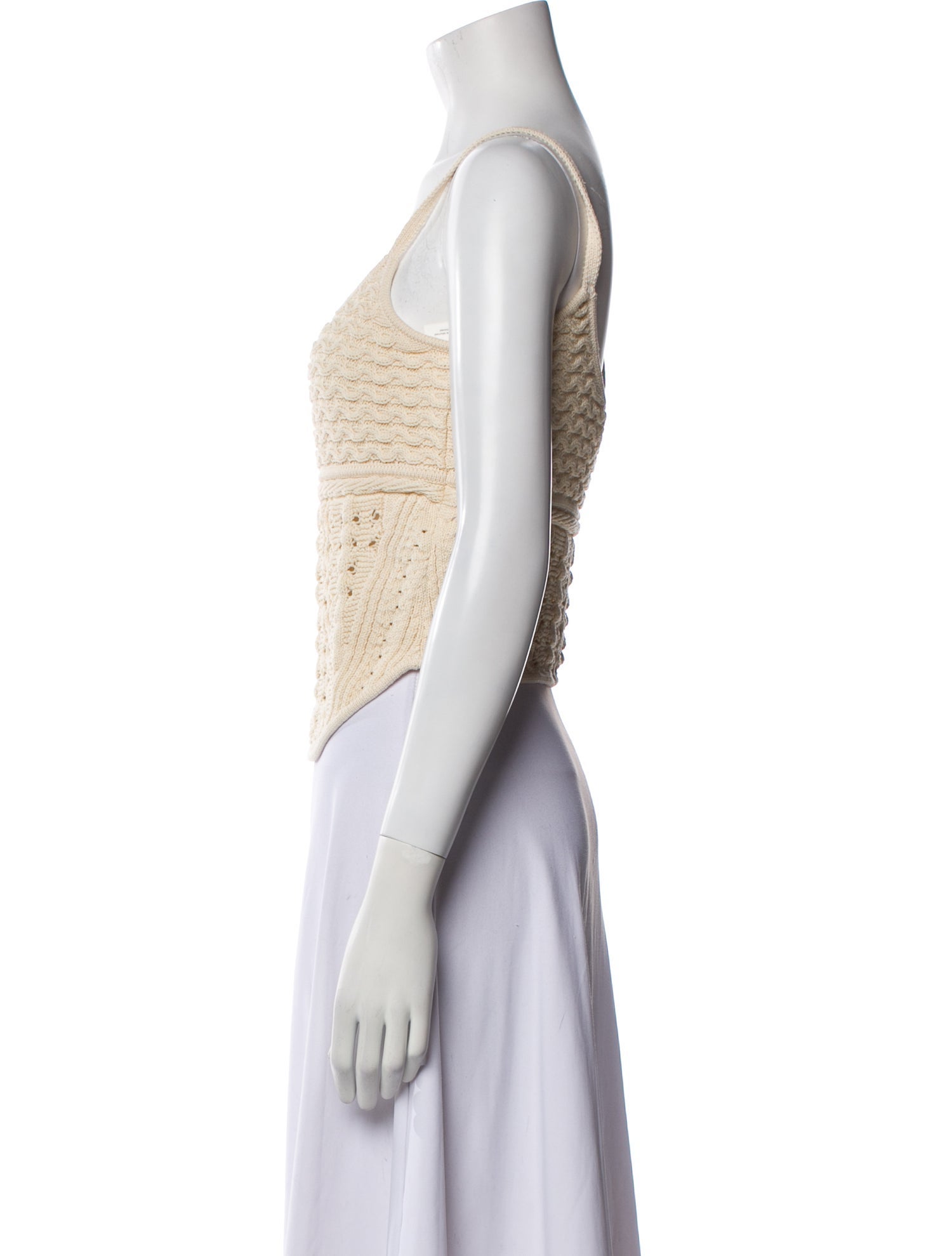 Jason Wu Collection Scoop Neck Sleeveless Crop Top