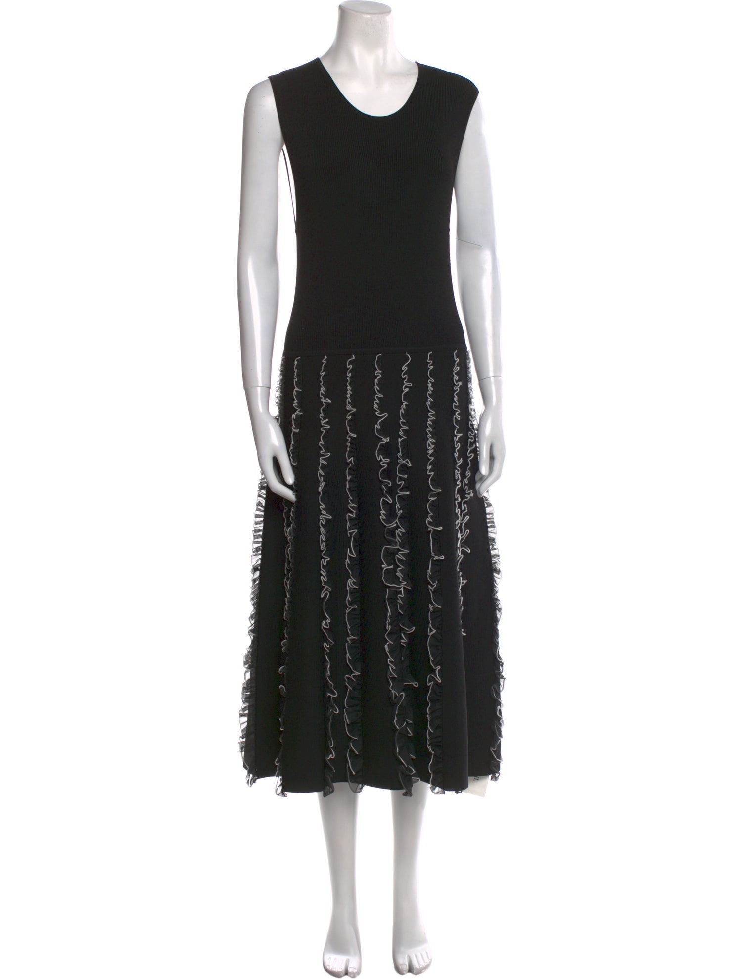 Jason Wu Collection Scoop Neck Midi Length Dress