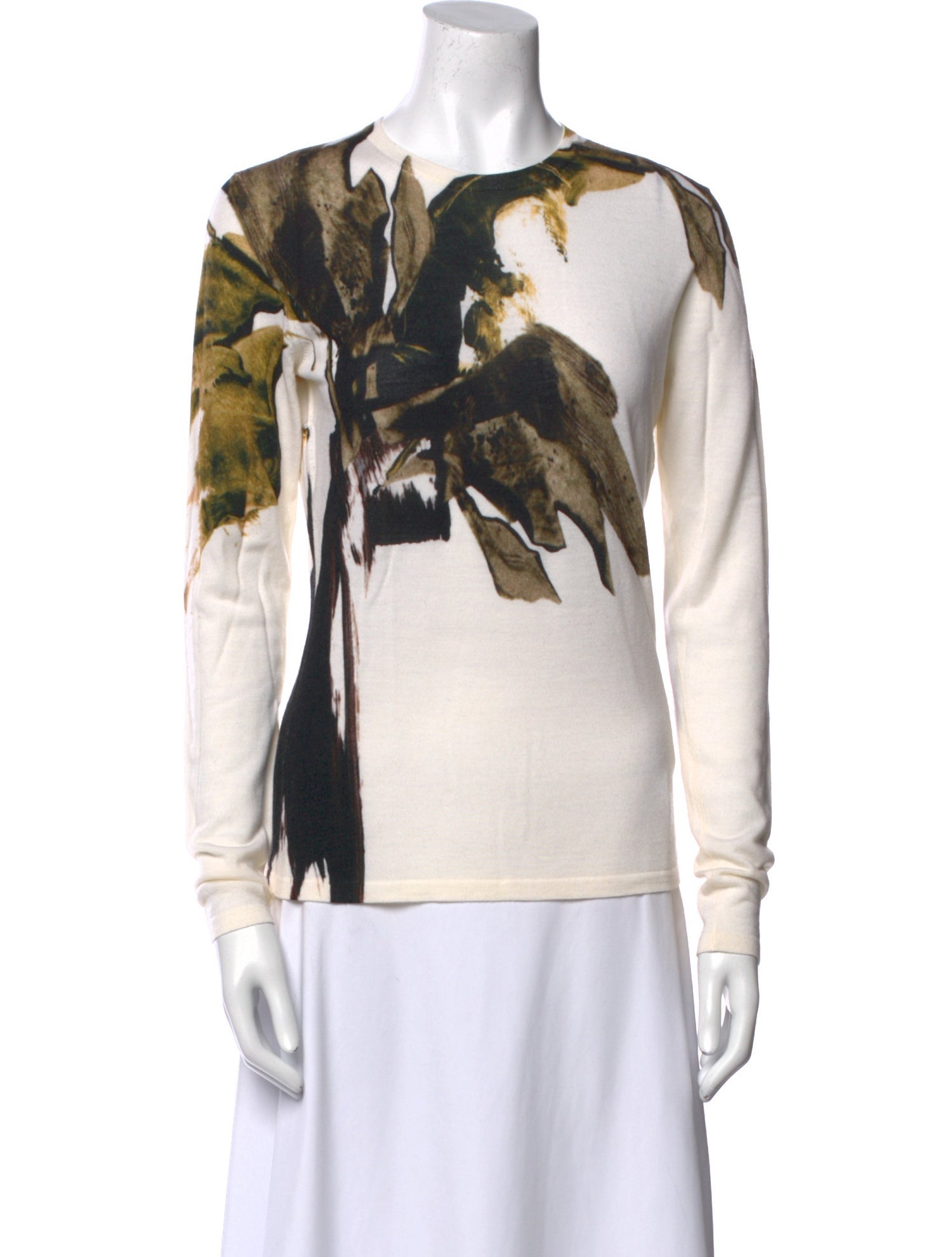 Jason Wu Collection Merino Wool Graphic Print Sweatshirt