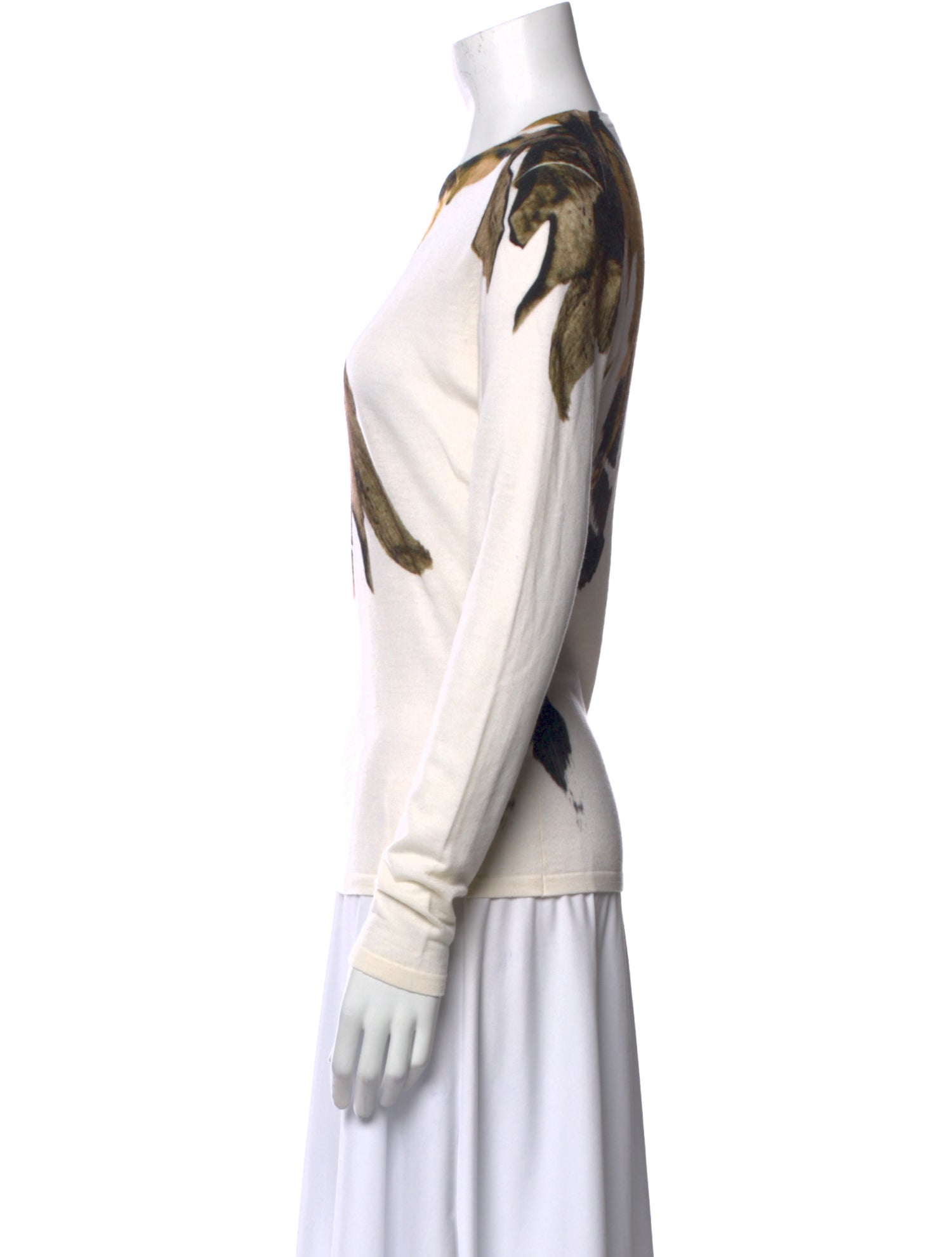 Jason Wu Collection Merino Wool Graphic Print Sweatshirt