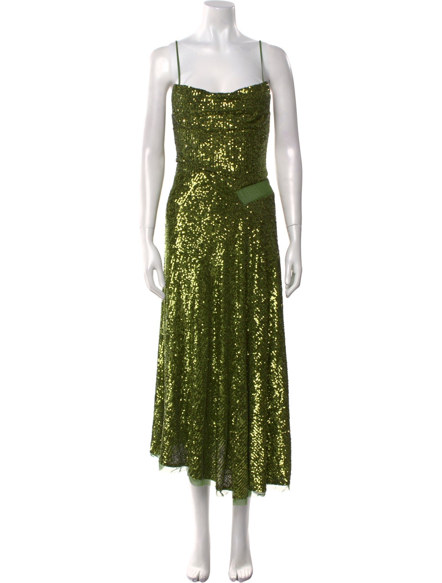 Jason Wu Collection Square Neckline Midi Length Dress