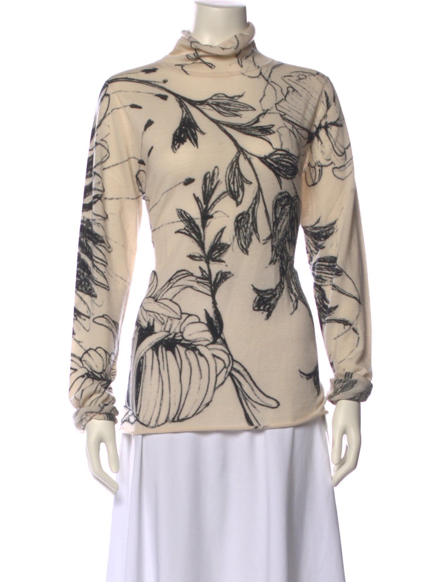 Jason Wu Collection Merino Wool Printed Sweater