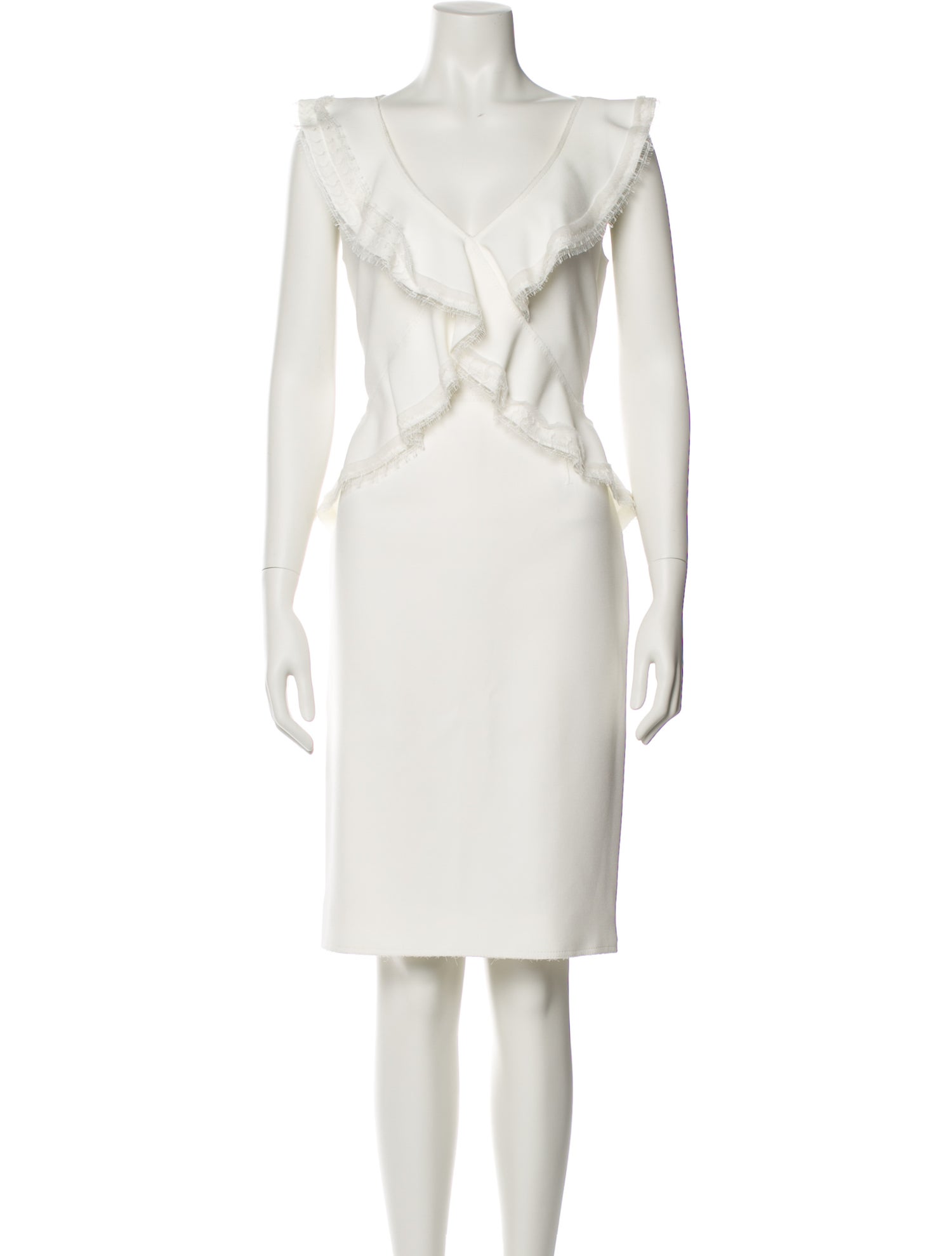 Jason Wu Collection V-Neck Knee-Length Dress