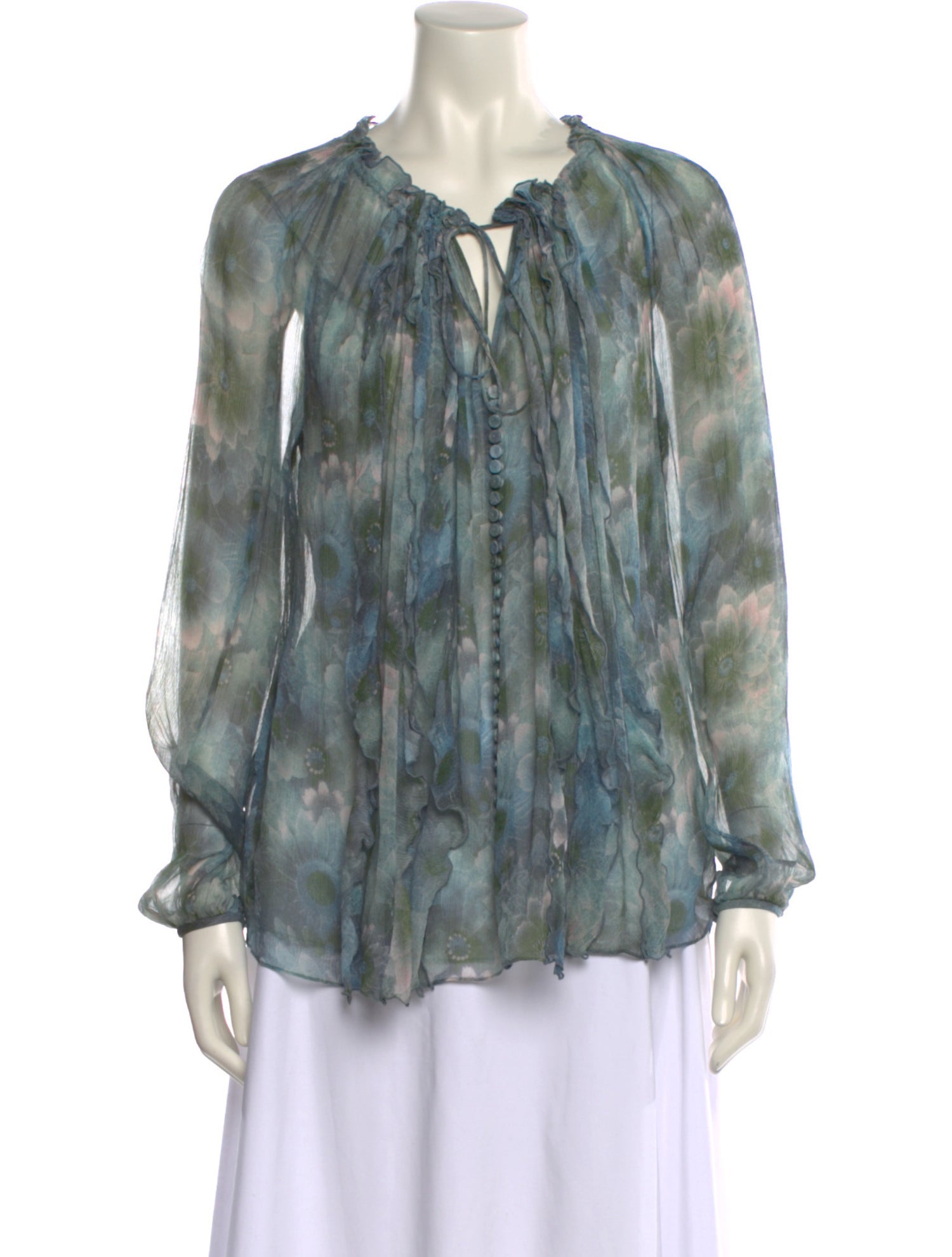 Jason Wu Collection Silk Printed Blouse