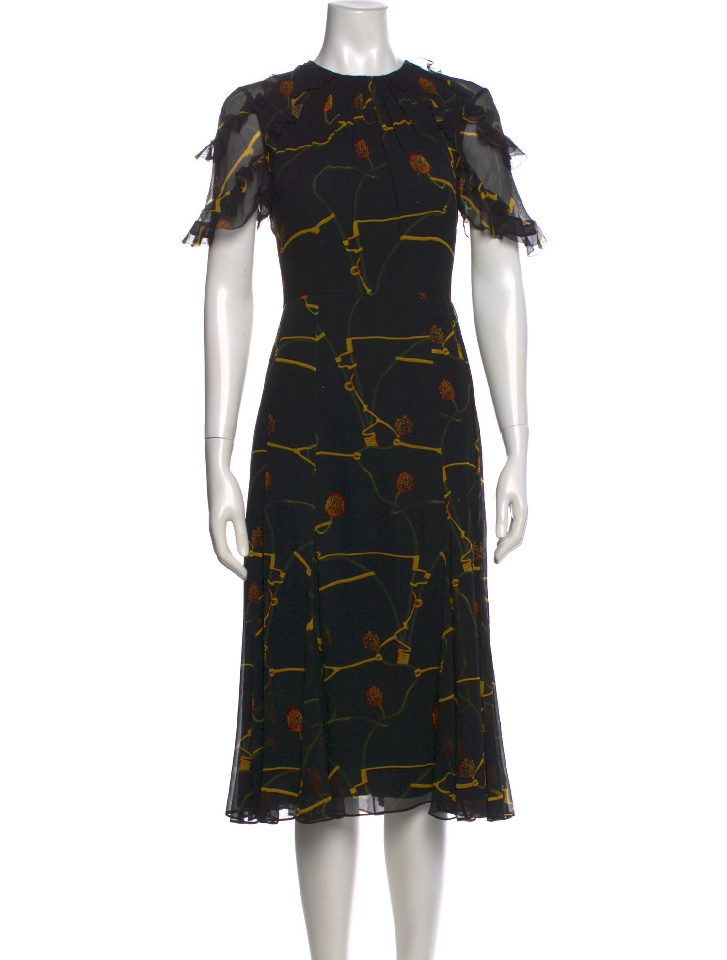 Jason Wu Collection Silk Midi Length Dress