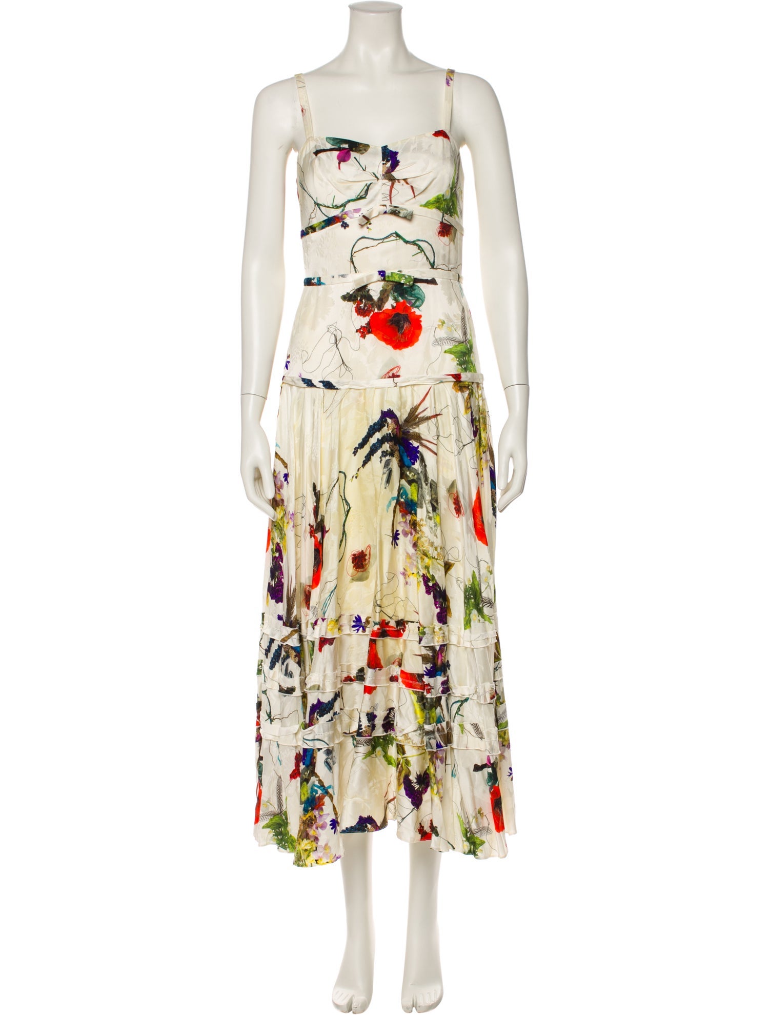Jason Wu Collection Floral Print Long Dress