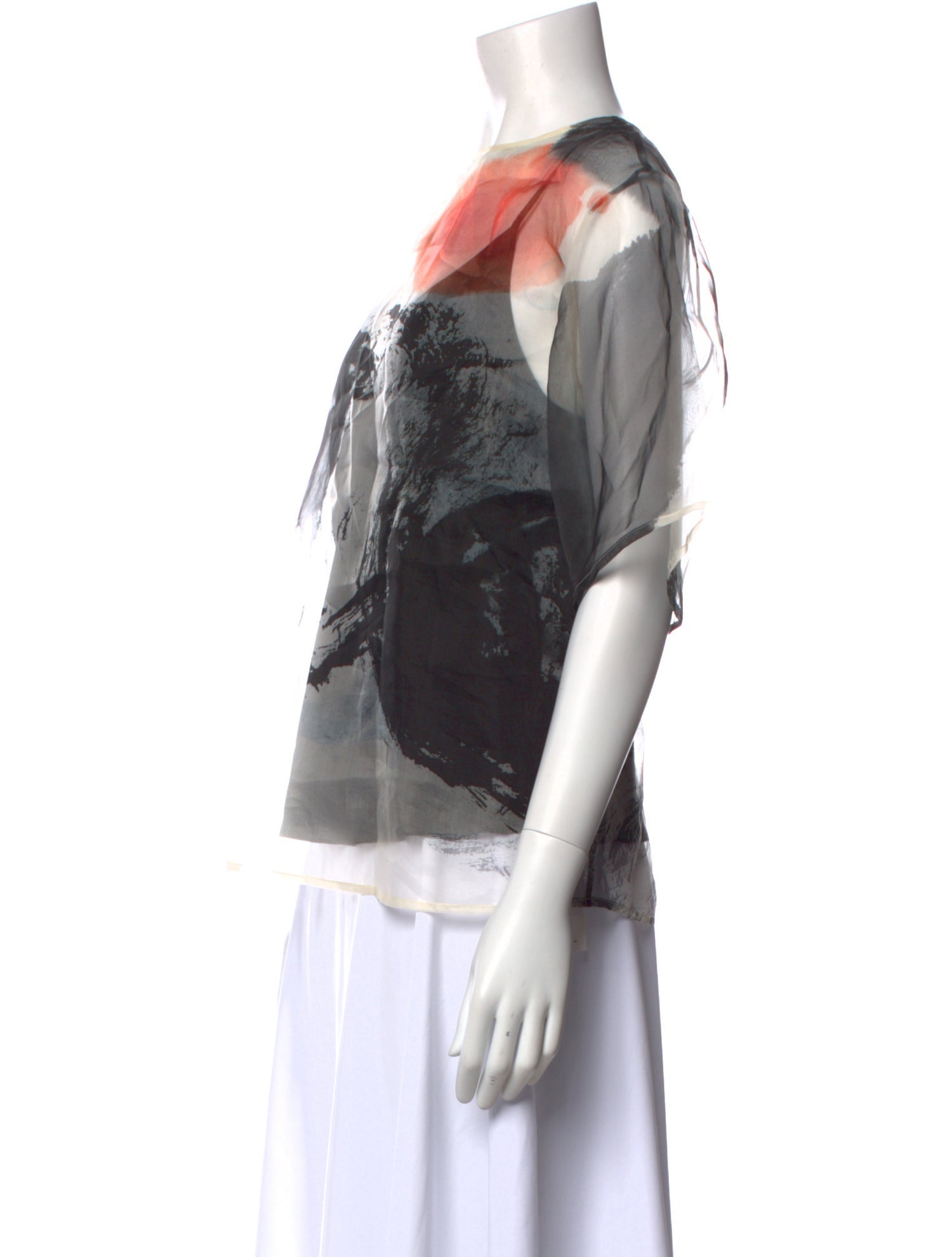 Jason Wu Collection Silk Patterned Top