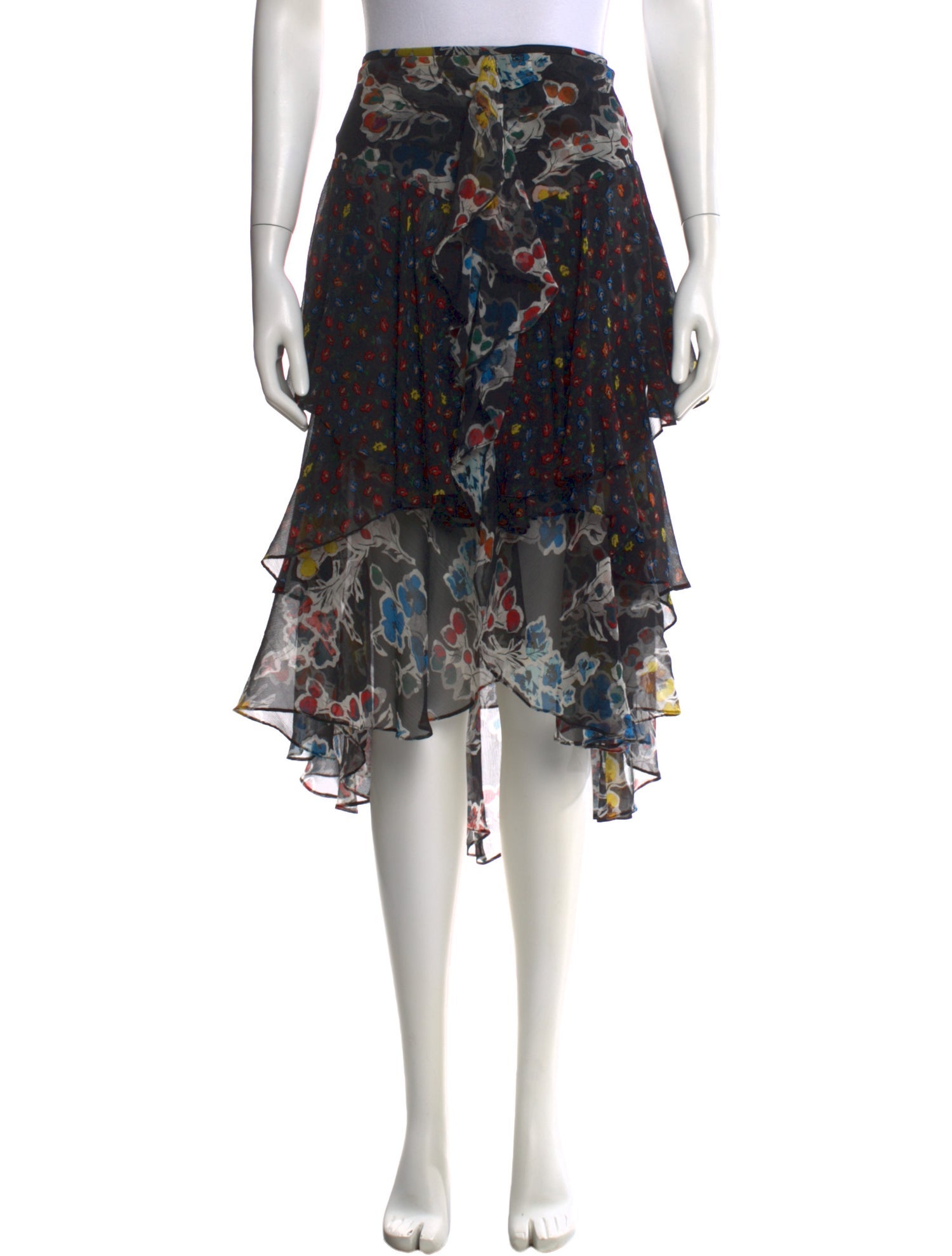 Jason Wu Collection Silk Midi Length Skirt