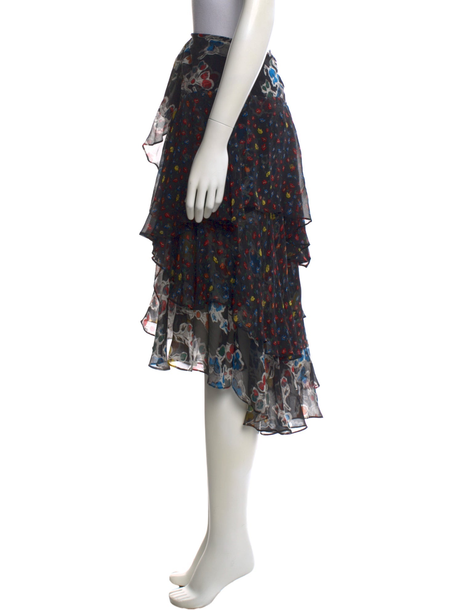 Jason Wu Collection Silk Midi Length Skirt