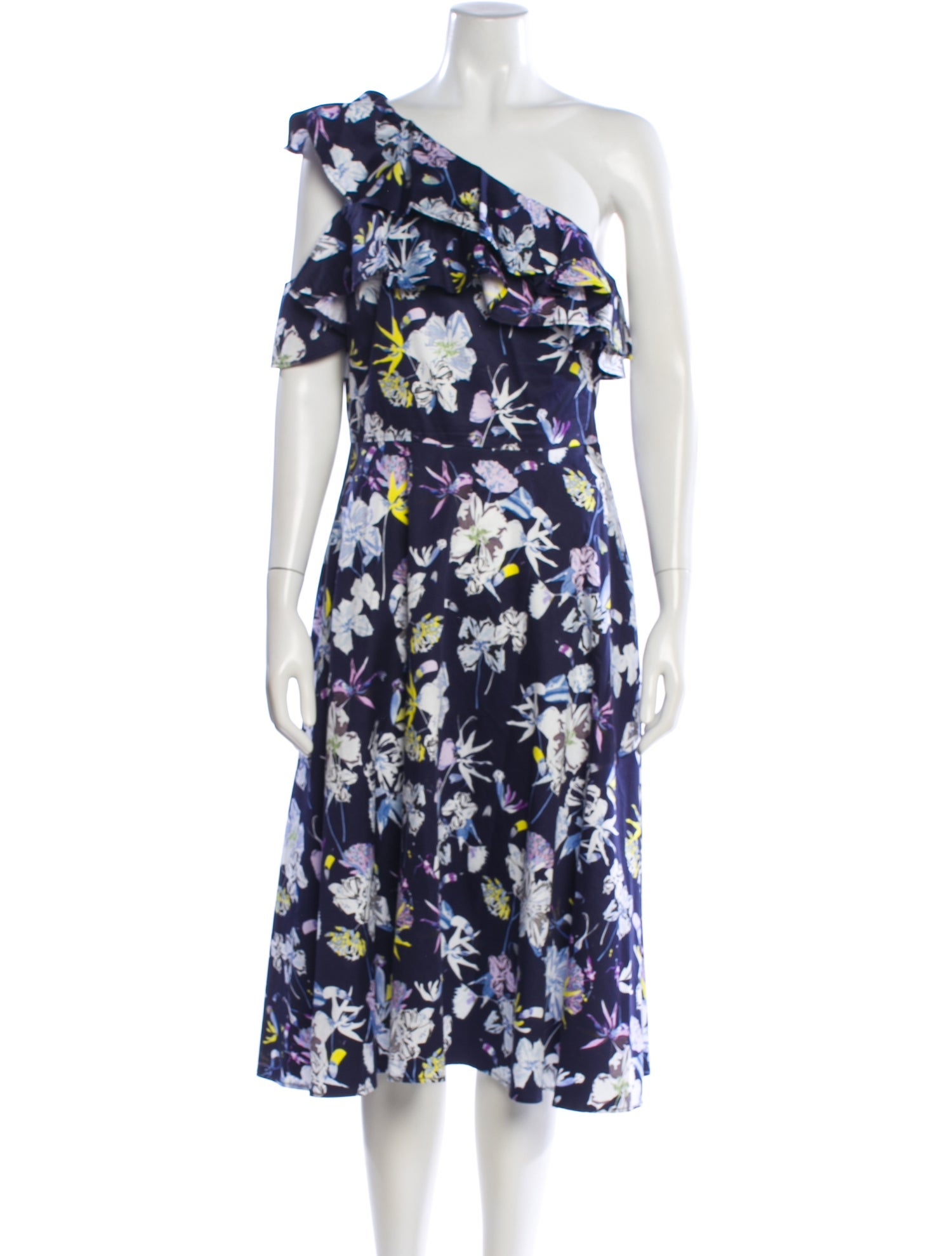 Jason Wu Collection Floral Print Midi Length Dress