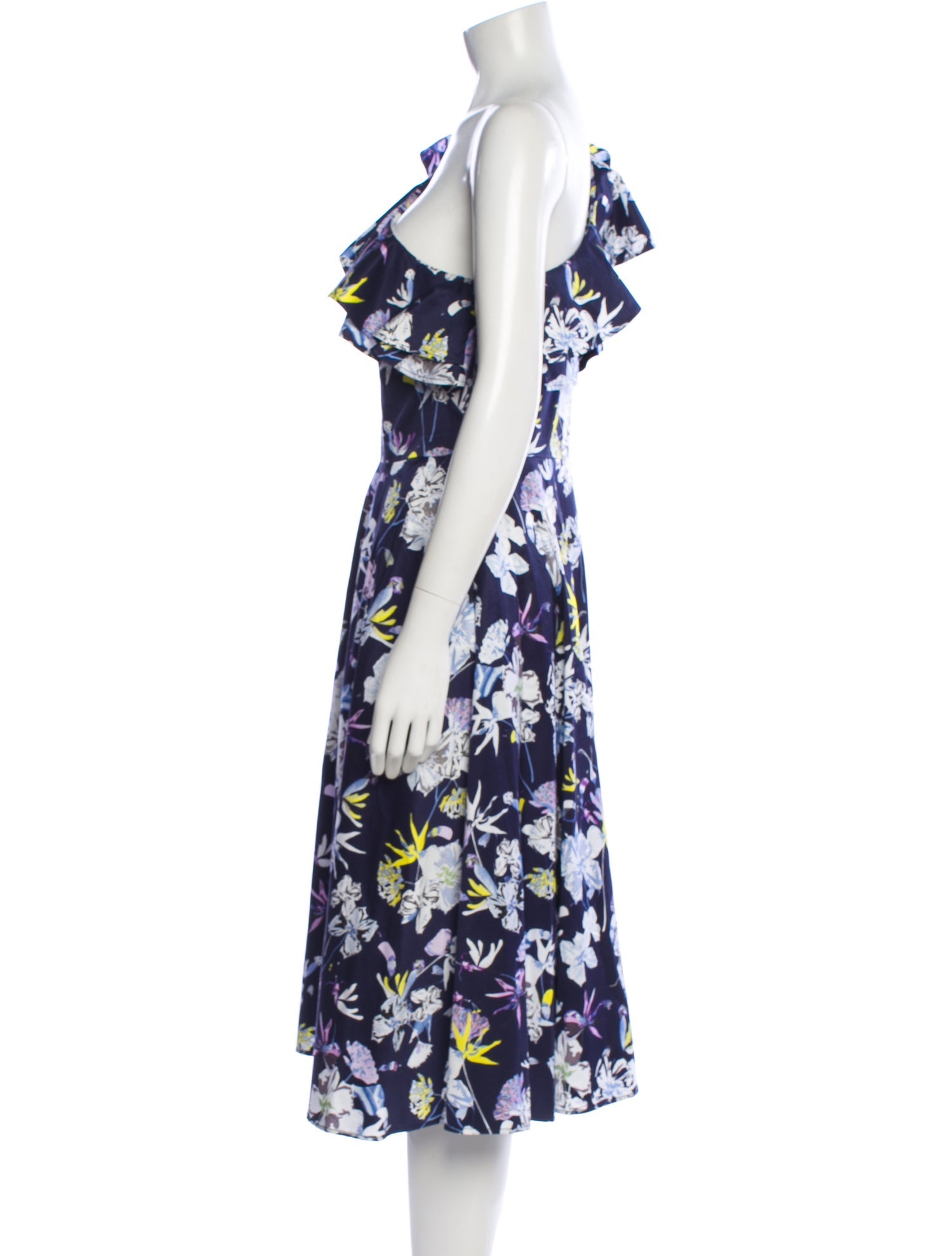 Jason Wu Collection Floral Print Midi Length Dress