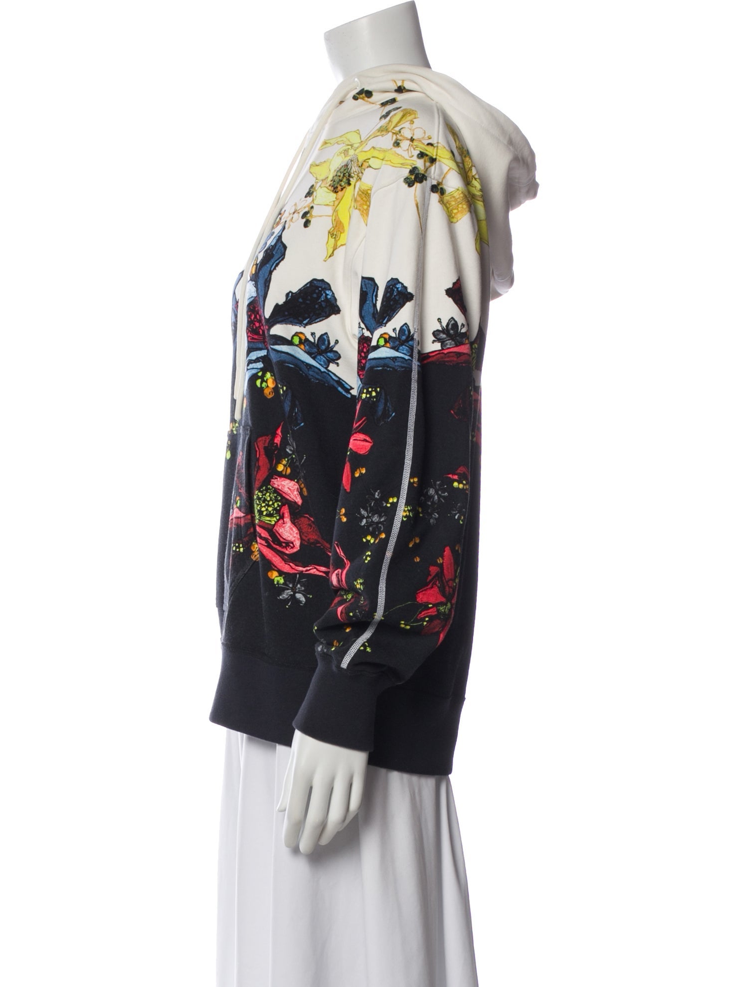 Jason Wu Collection Floral Print Crew Neck Hoodie