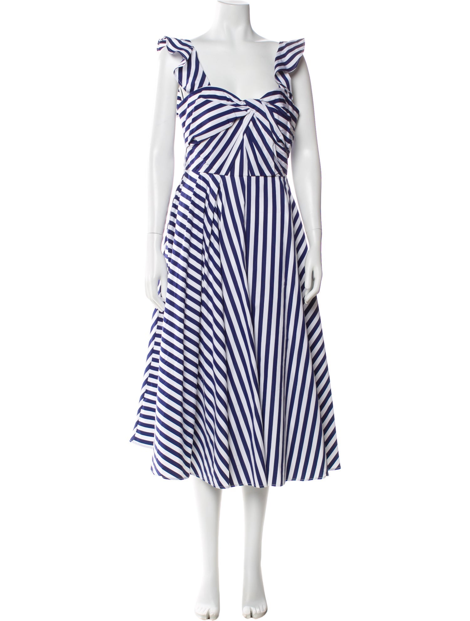 Jason Wu Collection Striped Midi Length Dress