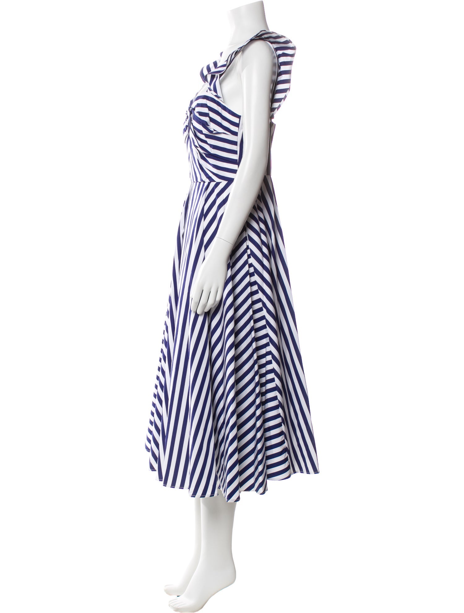 Jason Wu Collection Striped Midi Length Dress