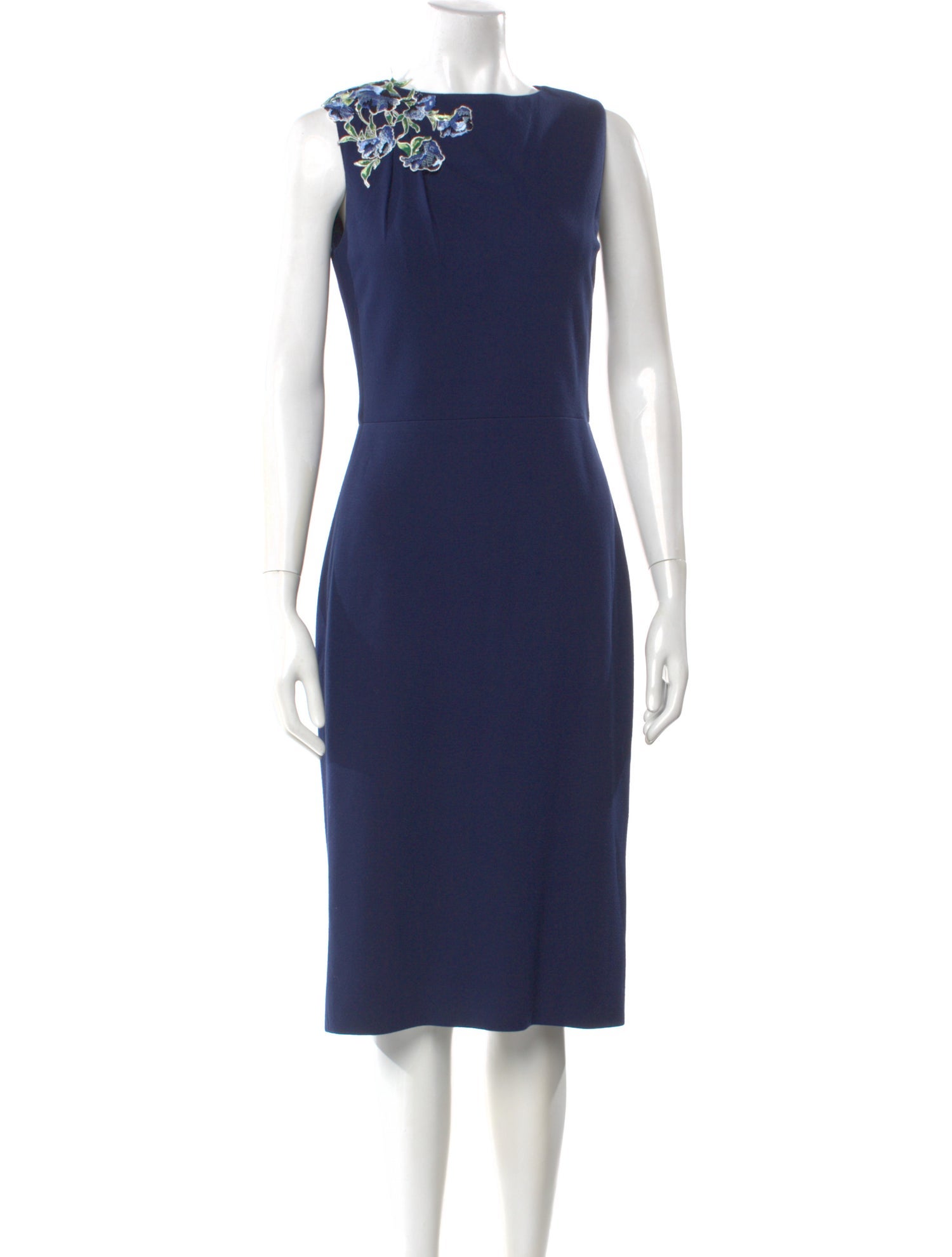 Jason Wu Collection Bateau Neckline Midi Length Dress