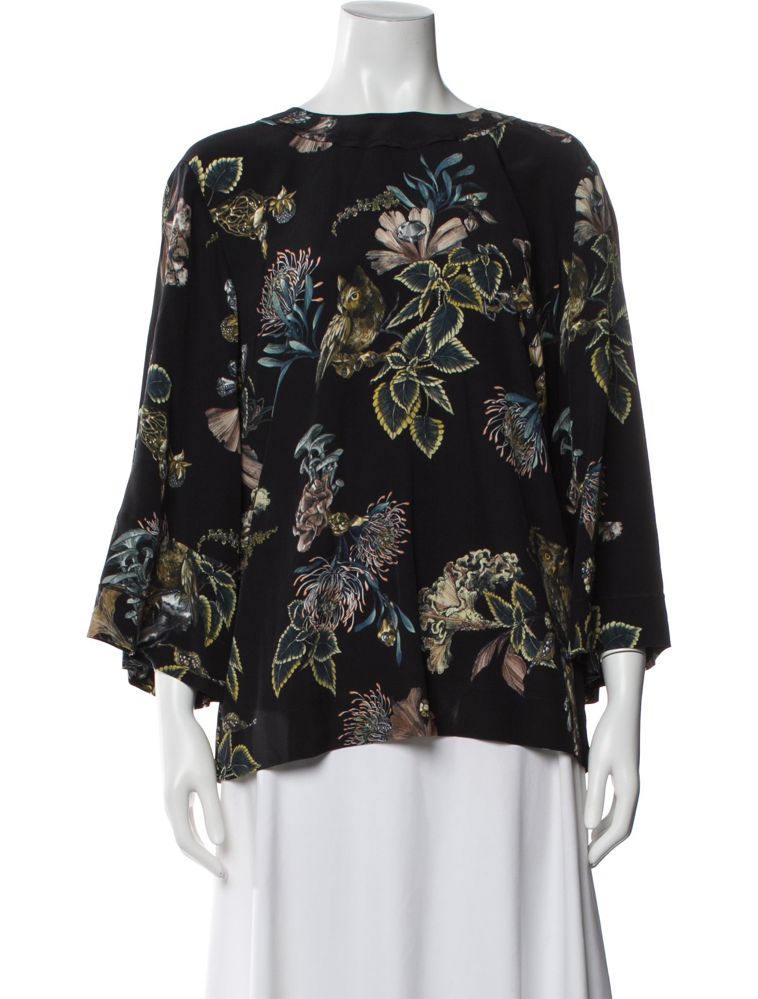 Jason Wu Collection Silk Floral Print Blouse