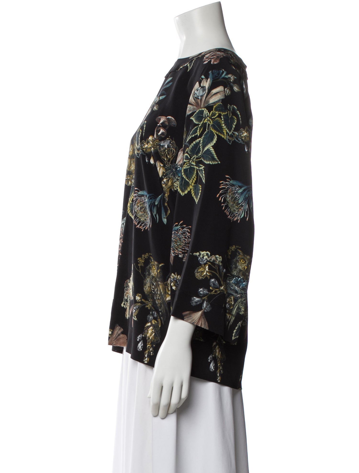 Jason Wu Collection Silk Floral Print Blouse