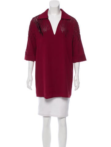 Jay Ahr Slash-Accented V-Neck Tunic w/ Tags