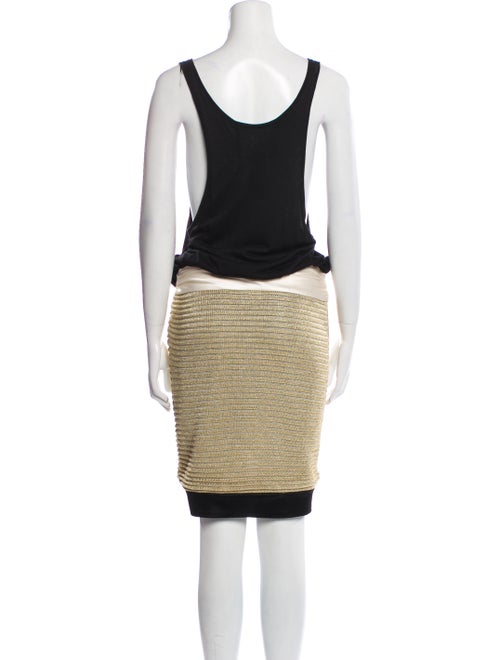 Jay Ahr Colorblock Pattern Knee-Length Dress