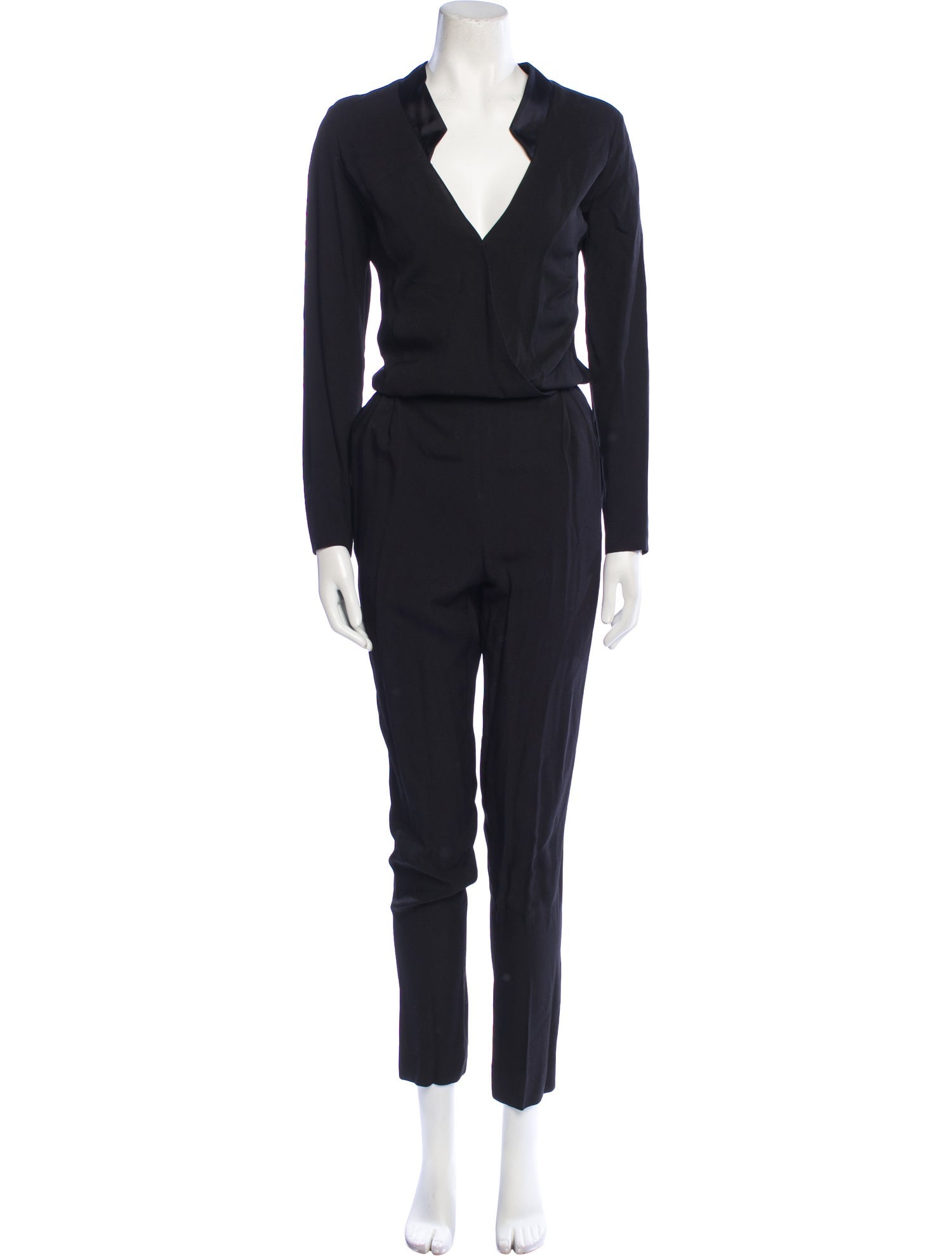 Jay Ahr Plunge Neckline Jumpsuit