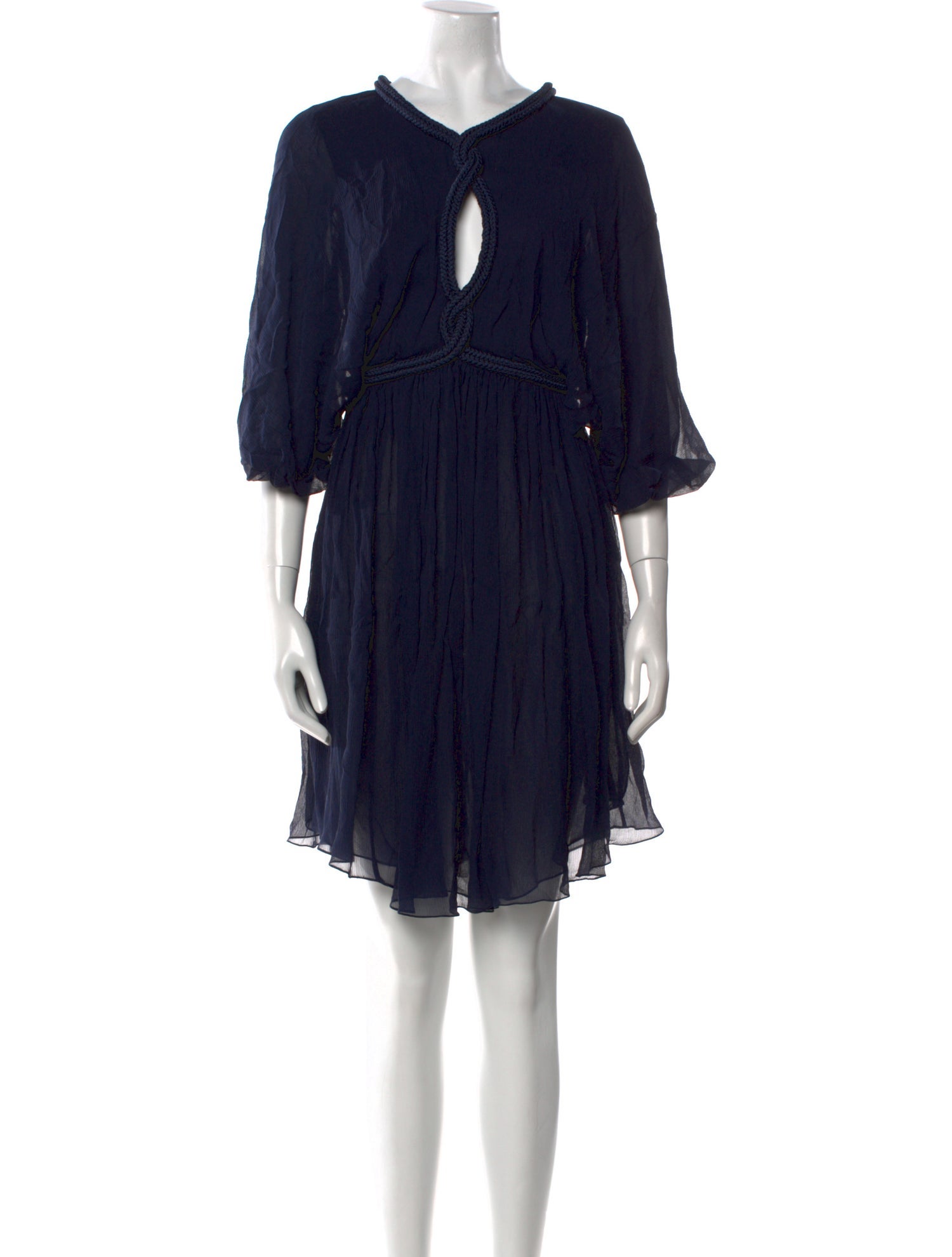 Jay Ahr Crew Neck Mini Dress