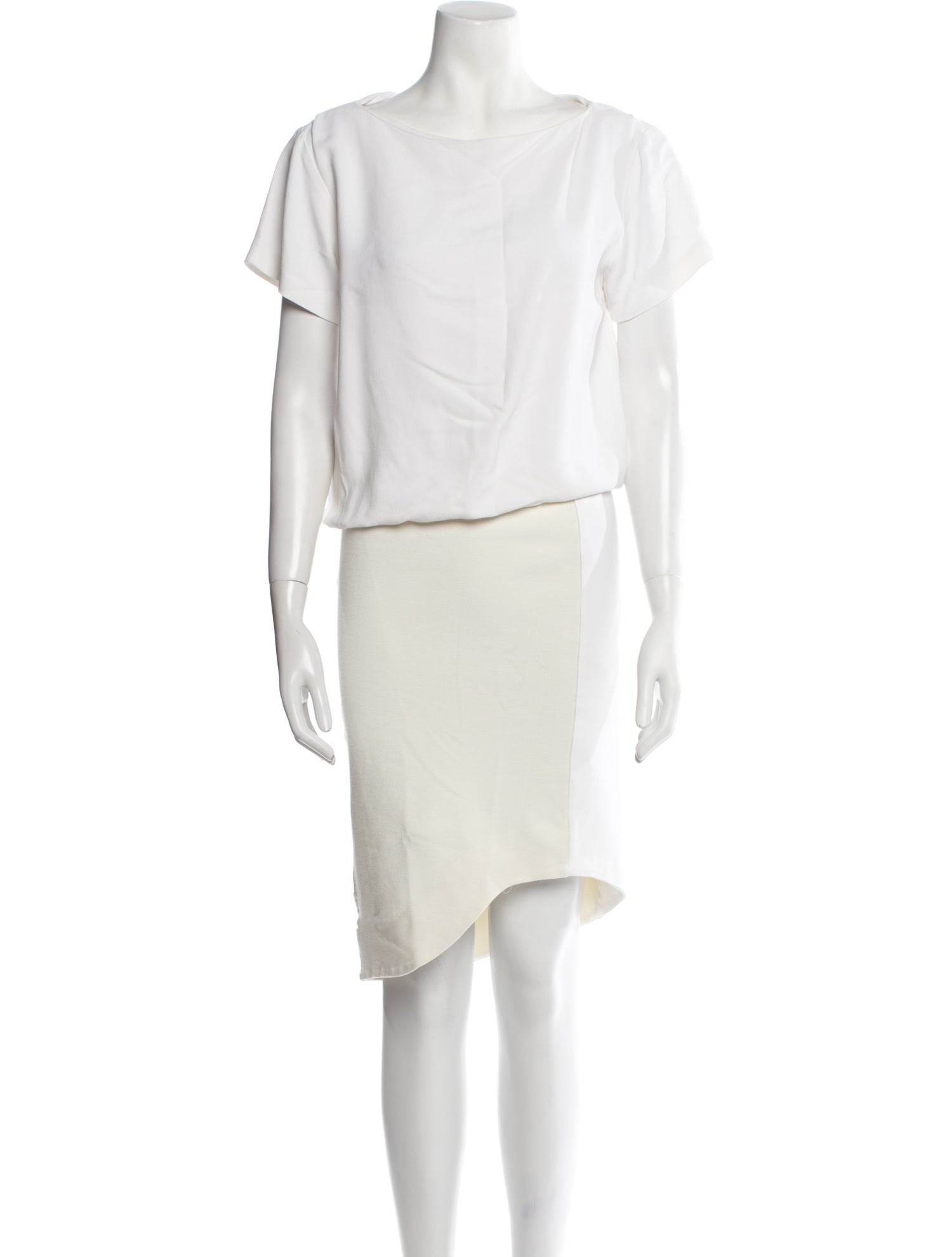 Jay Ahr Bateau Neckline Midi Length Dress