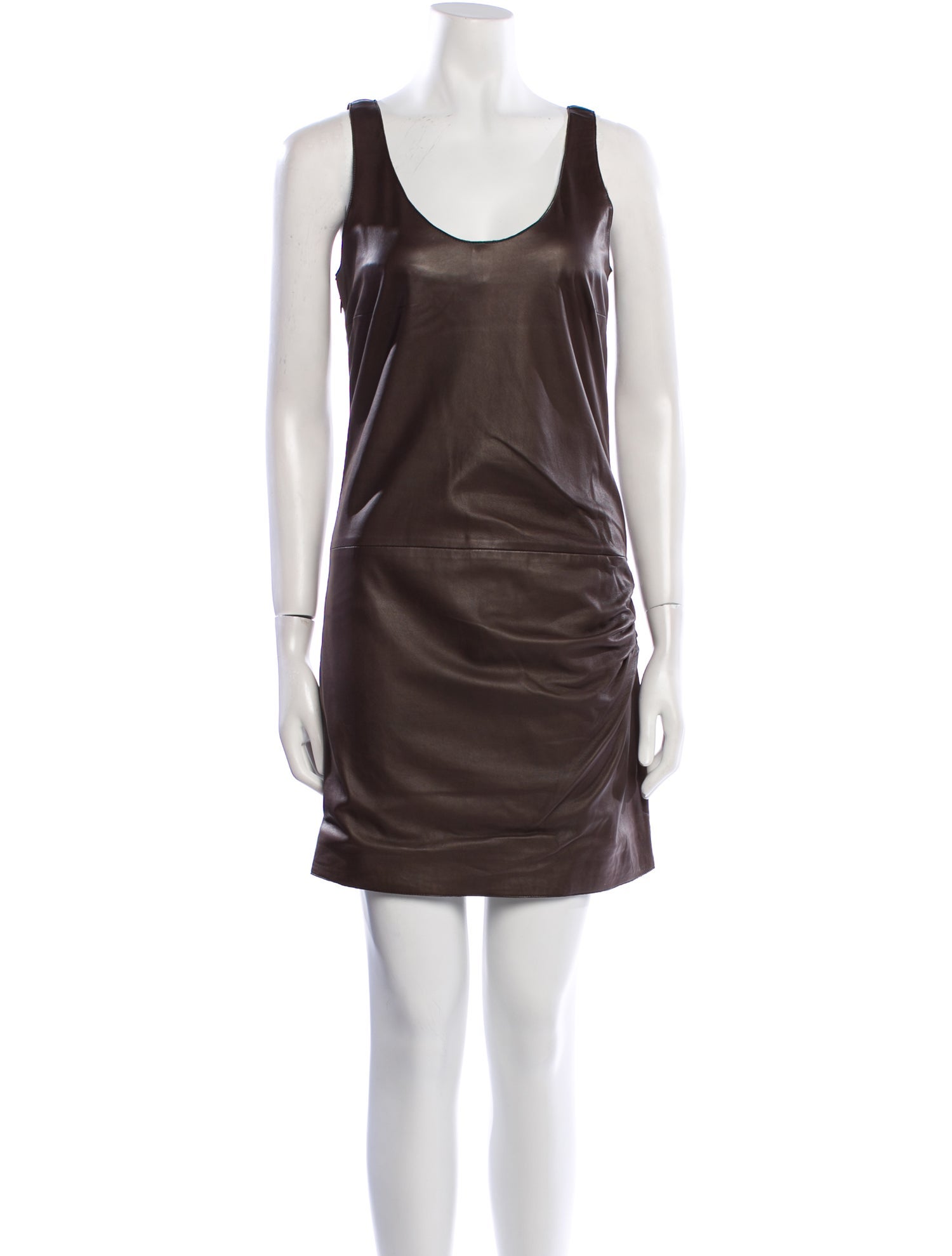 Jay Ahr Lambskin Mini Dress