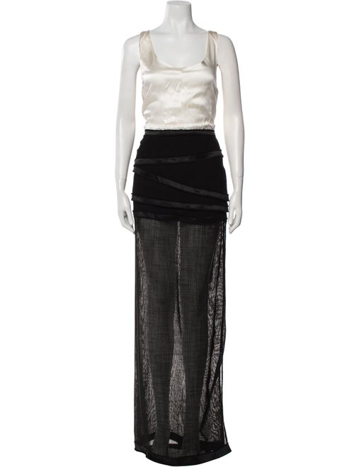 Jay Ahr Scoop Neck Long Dress